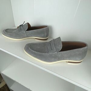 MADDEN NYC Clay Penny Loafer 7 Men's Grey Suede